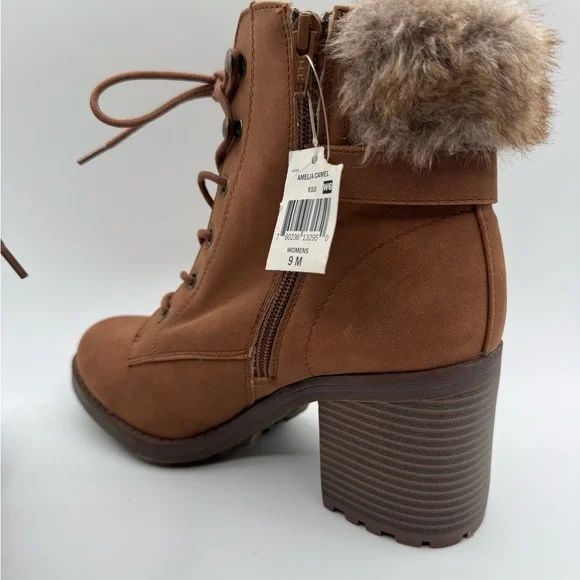 Falls Creek Women's Brown Ankle Boots size 9M NEW - Picture 5 of 9